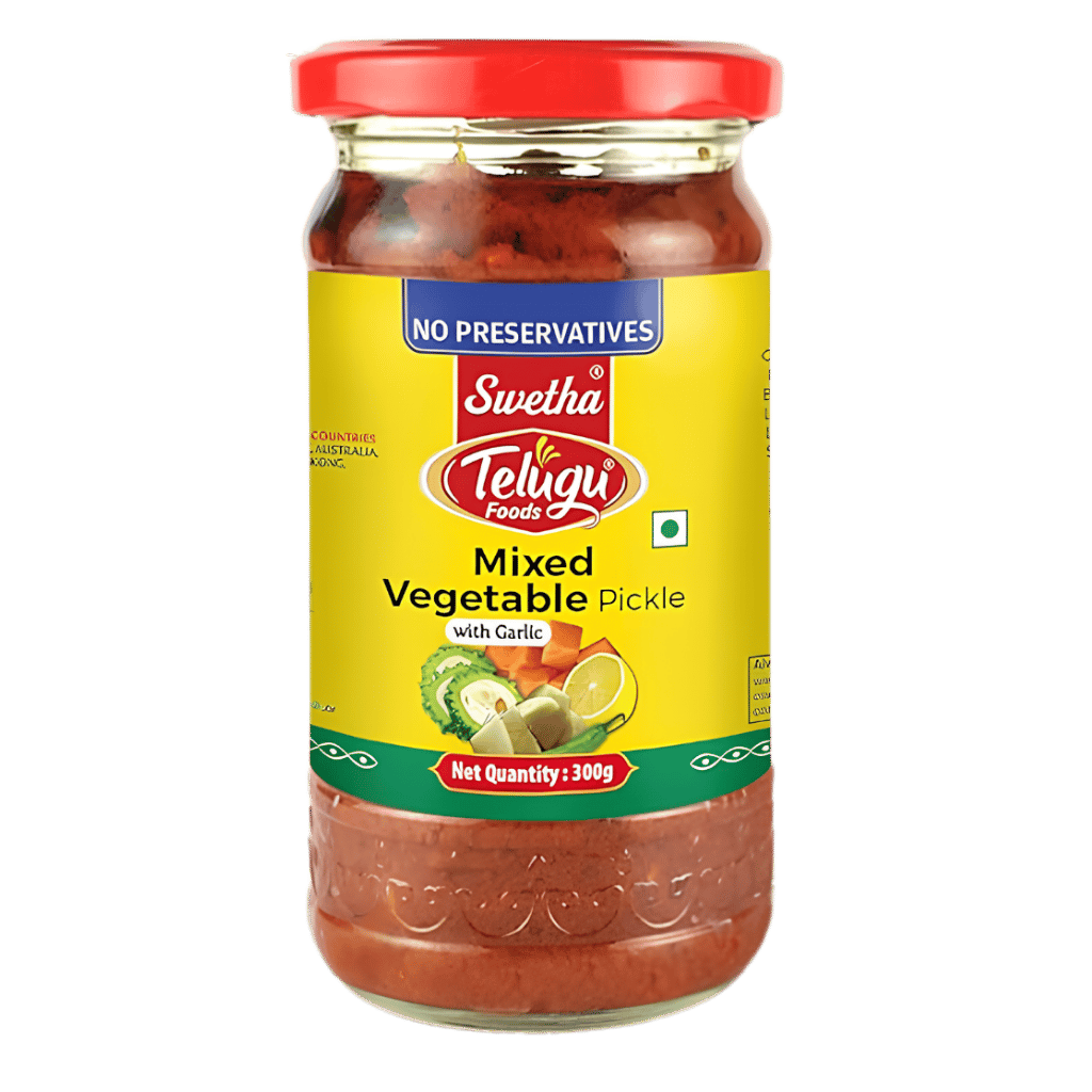 Telugu foods Mixed Vegetable Pickle 300 g buy online USA - 1